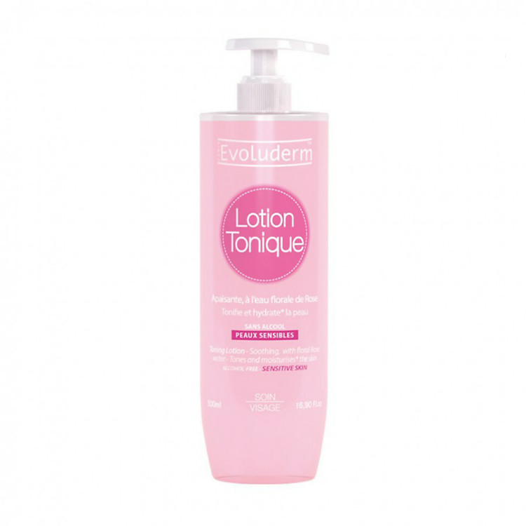 Nước Hoa Hồng Evoluderm Lotion Tonique Peaux Sensibles (500ml)