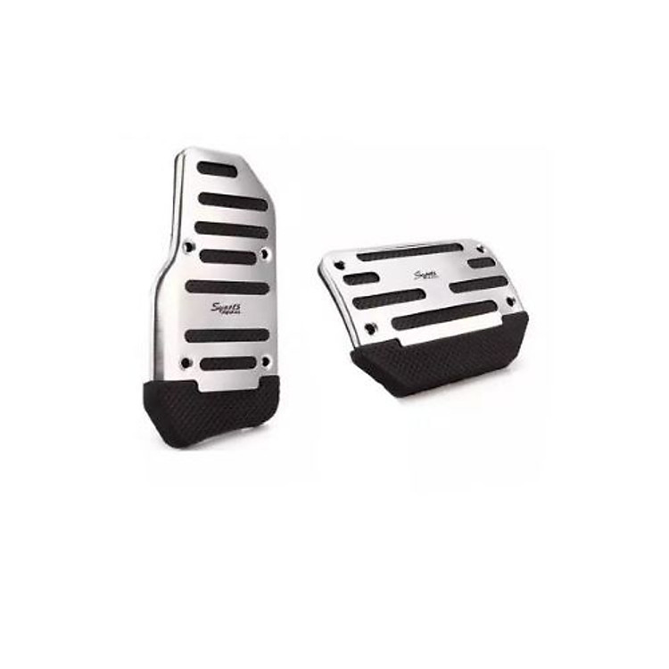 BỘ 2 MIẾNG ỐP CHÂN GA CHÂN PHANH INOX XE SỐ TỰ ĐỘNG