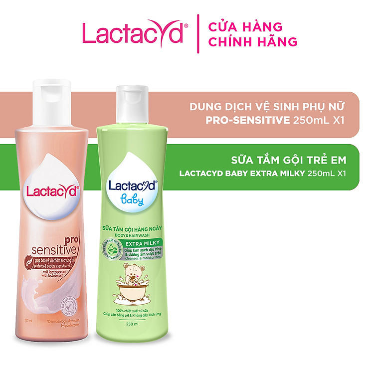 Bộ Dung Dịch Vệ Sinh Lactacyd Pro & Baby Chính hãng Giá tốt - Hình ảnh 2