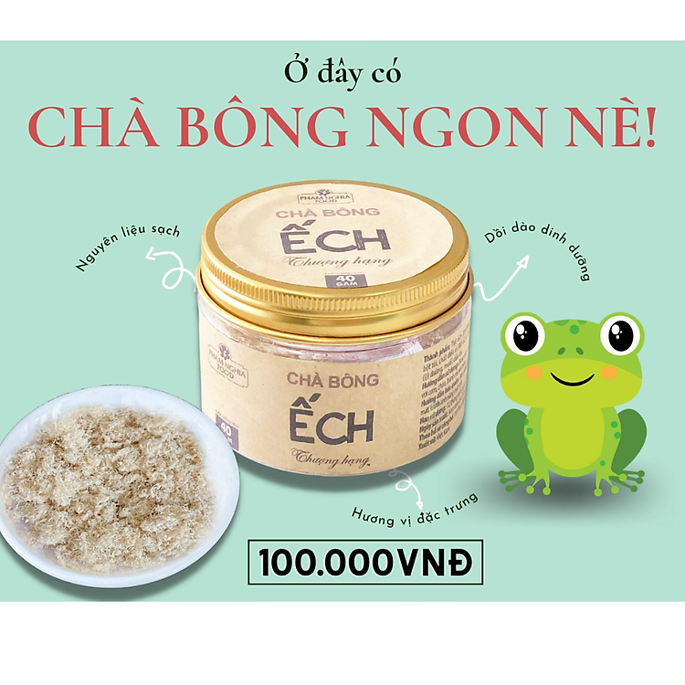 Nơi mua Chà bông Ếch thượng hạng 40gr Chính hãng Ưu đãi - Hình ảnh 3