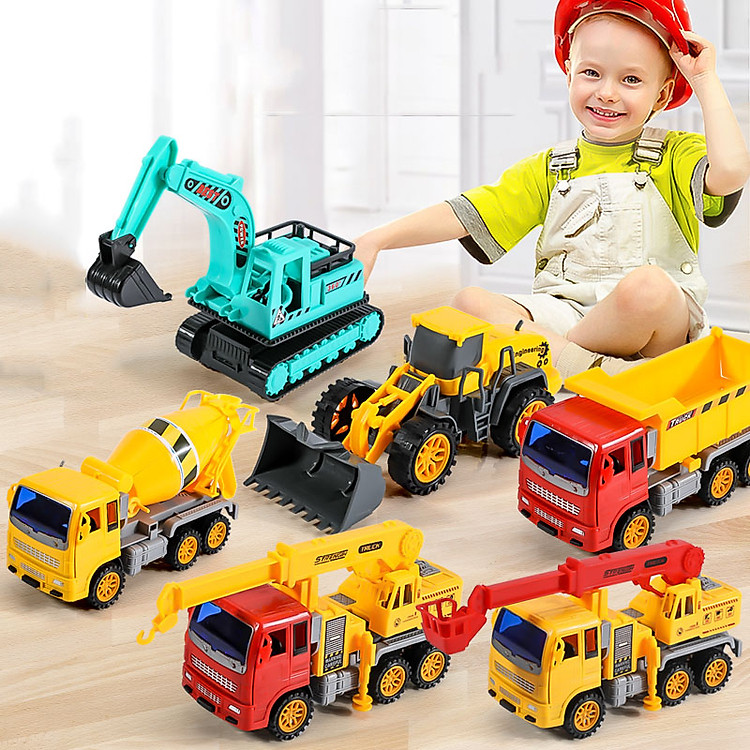 Bộ 6 Xe Mô Hình Công Trình Chính hãng Ưu đãi