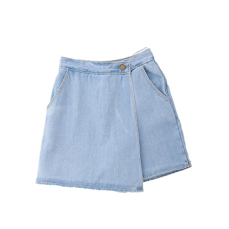 Quần giả váy jean denim cách điệu
