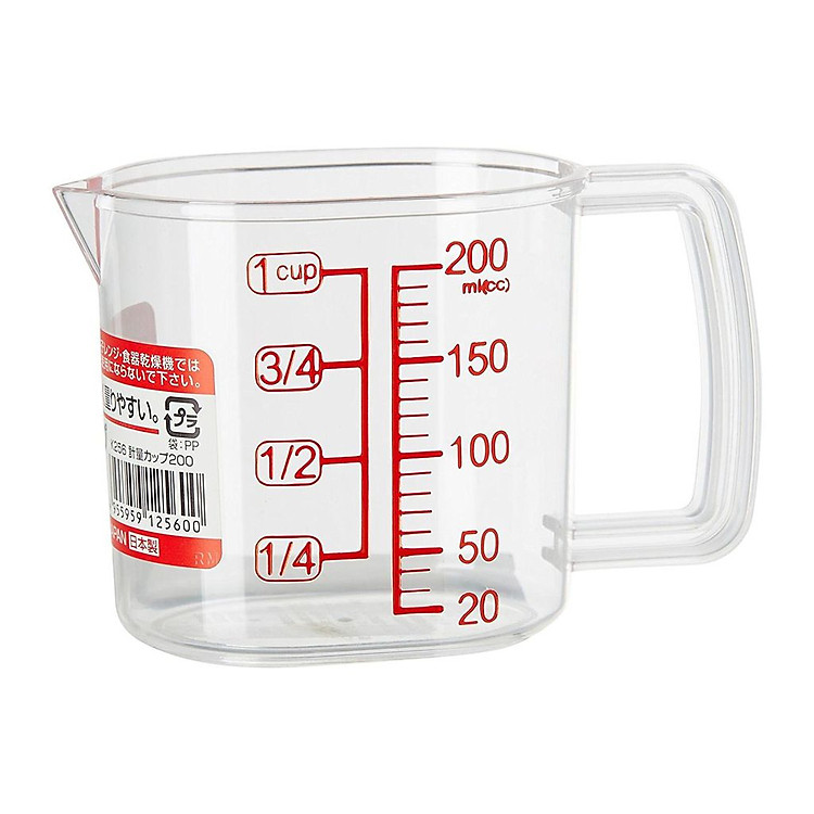 Ca đong chia vạch làm bánh 200ml nội địa Nhật Bản