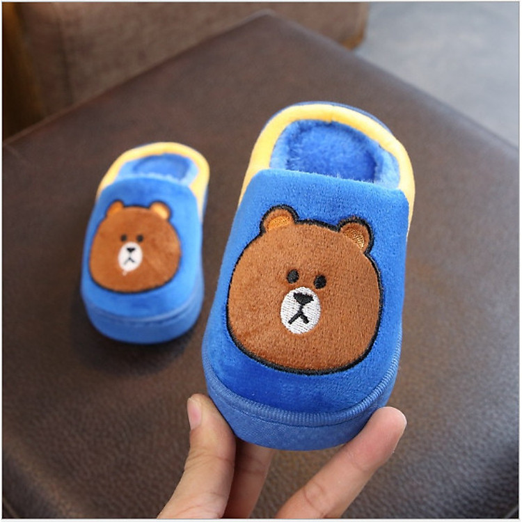 Dép bông đi trong nhà chống trượt hình gấu
