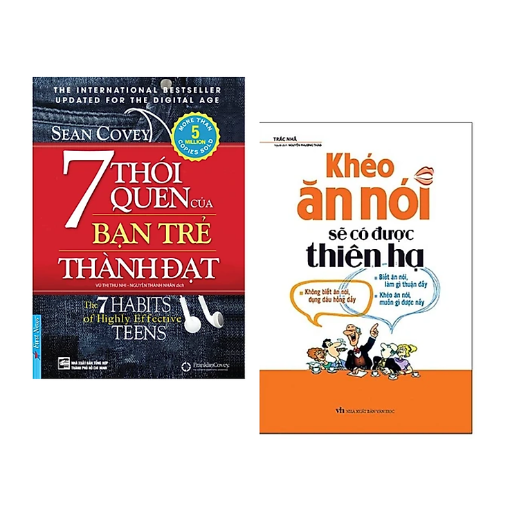Combo 2 cuốn Sách Tư Duy - Kĩ Năng Sống : 7 Thói Quen Của Bạn Trẻ Thành Đạt + Khéo Ăn Khéo Nói Sẽ Có Được Thiên Hạ ( Tái Bản )