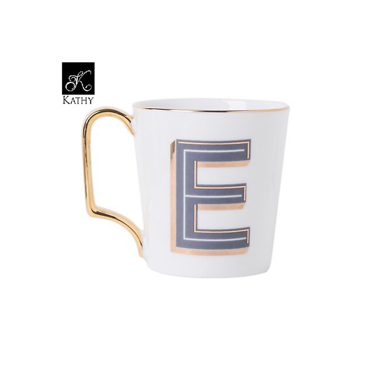 Cốc cao chữ E gốm sứ cao cấp phong cách hiện đại LETTER CUP 5193E
