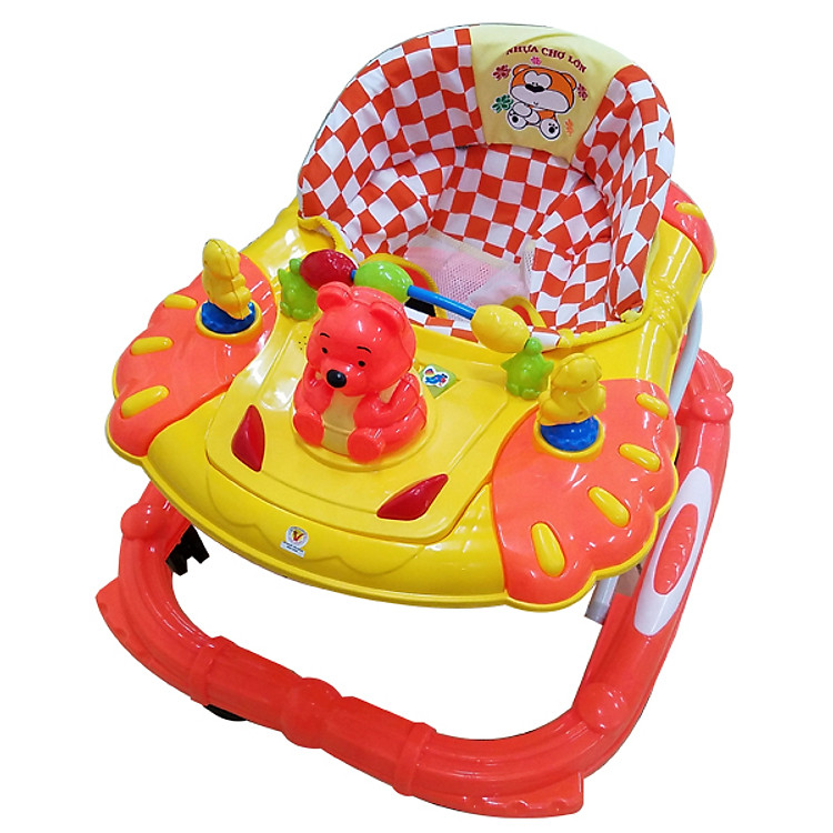 Xe Tập Đi Nhựa Chợ Lớn L4 Gấu Pooh (Không nhạc) - Dành Cho Bé Từ 6 - 12 Tháng - M1531A-XTĐ - Giao màu ngẫu nhiên