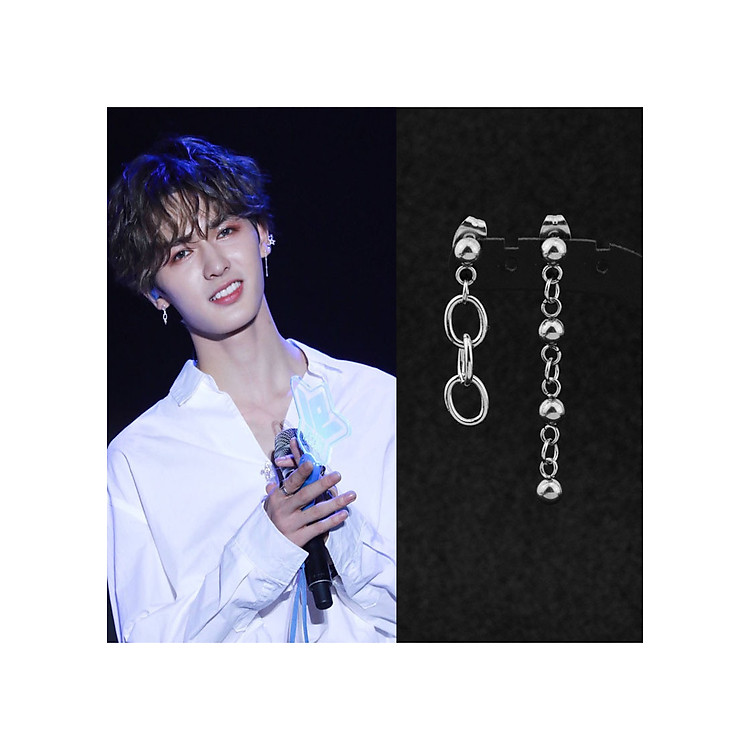 Khuyên tai nam, bông tai Unisex titan không gỉ, KHÔNG DỊ ỨNG