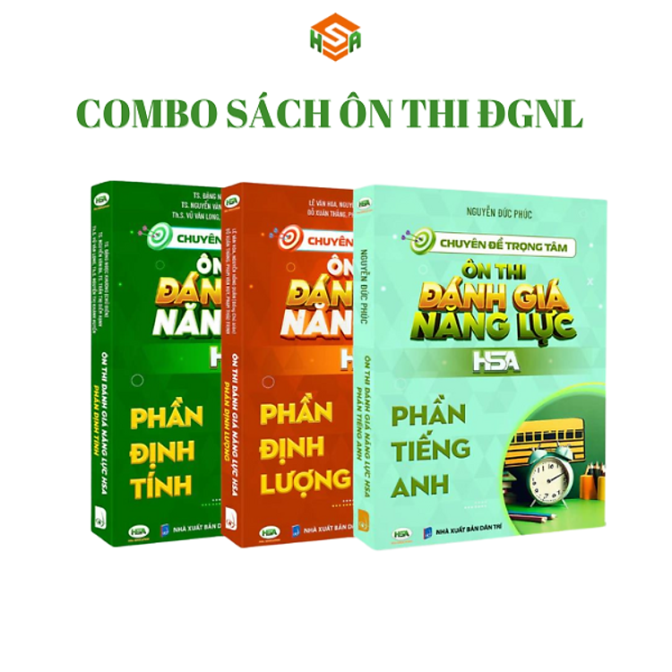 Combo Sách Ôn Thi Đánh Giá Năng Lực Hà Nội (Định Tính + Định Lượng + Tiếng Anh)