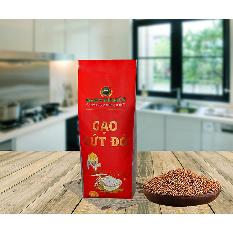 Gạo Lứt Đỏ Vinh Hiển 1KG - Dễ Ăn, Ngọt Cơm, Dinh Dưỡng