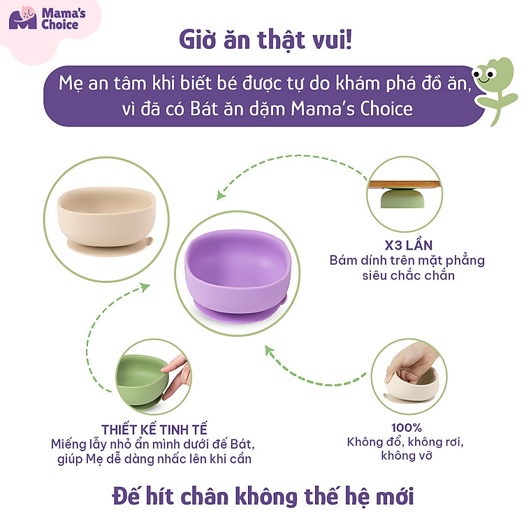 Mua Bát Ăn Dặm Silicone Mama's Choice Cao Cấp Chính hãng Ưu đãi - Hình ảnh 4