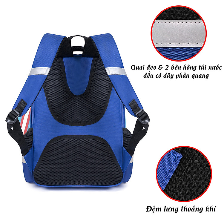 Balo học sinh nam cấp 1 Xbags Xb 3017 - Ảnh 6