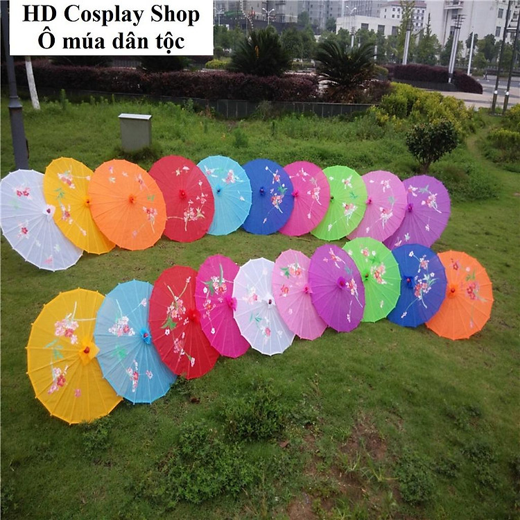 (Có sẵn) Ô mèo múa dân tộc kích cỡ trẻ em và người lớn siêu đẹp nhiều màu sắc