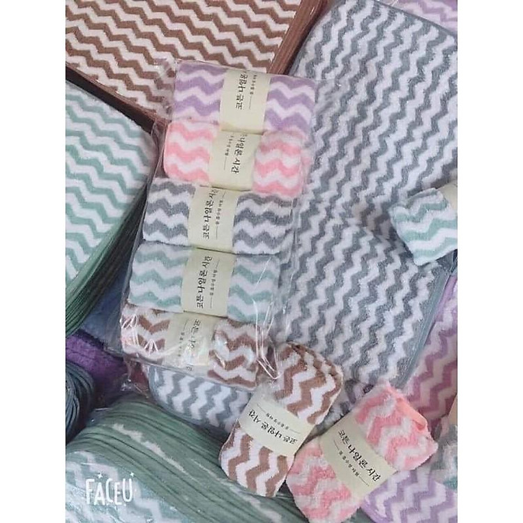 SÉT 10 CÁI KHĂN MẶT HÀN QUỐC SIÊU MỀN THẤM NƯỚC