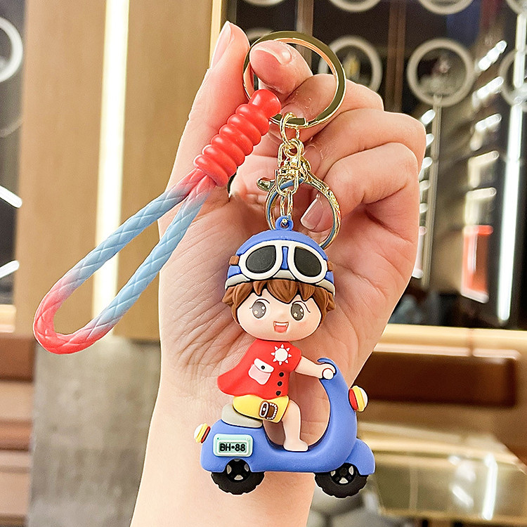 Móc Khóa Cặp Đôi Lái Xe Dây Treo Key Chain Đeo Ba lô Cặp Táp Túi Xách_ Hàng Chính Hãng