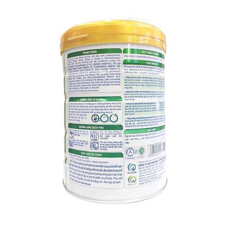 Nơi mua Sữa OraCare Growplus 900g cho trẻ 1-10 tuổi Chất lượng Giá rẻ - Hình ảnh 2