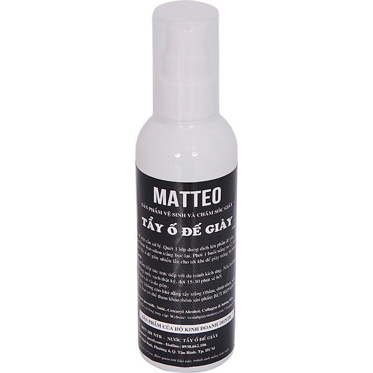 Tẩy Ố Đế Giày Matteo (100ml)