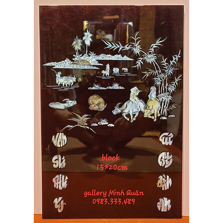 Đốc lịch khảm ốc sơn mài - Quê hương
