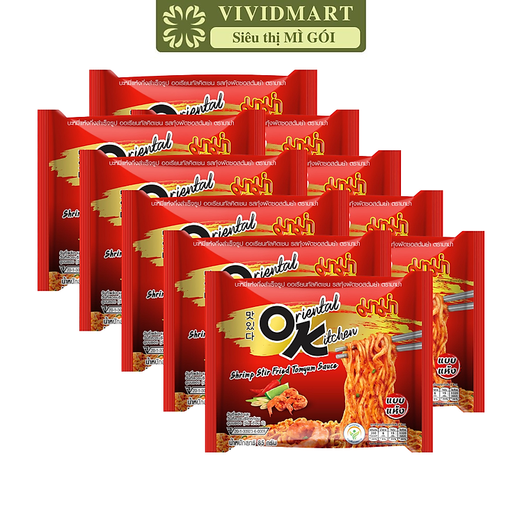 MAMA - Mì xào Mama OK Tomyum Chua Cay, Mì xào Tomyum Chua Cay Thái, Mì Tomyum Mama xào (85g/gói)