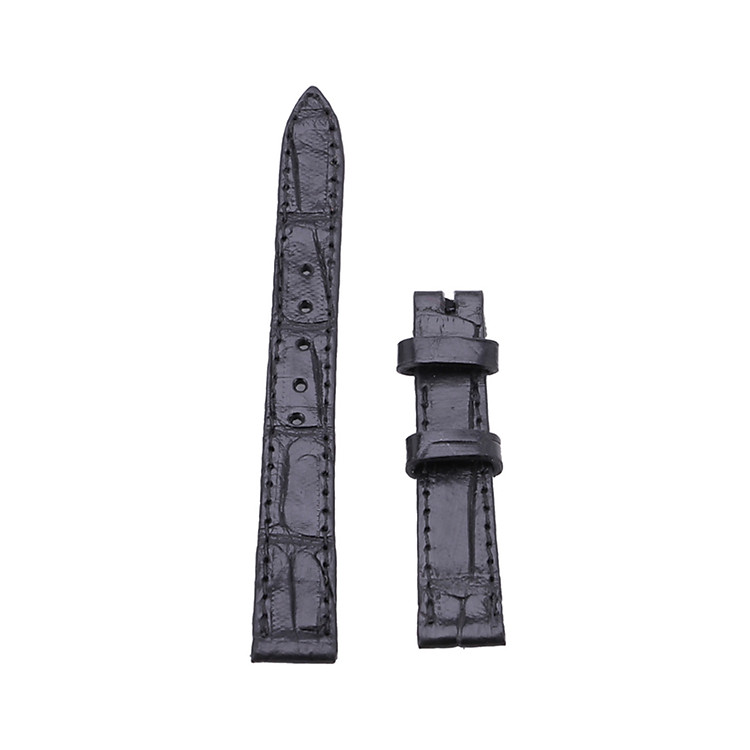 Dây Đồng Hồ Da Cá Sấu Size Nhỏ Huy Hoàng HT8226 - Đen