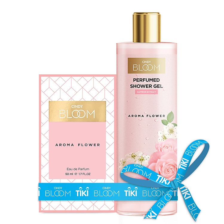 Bộ đôi sữa tắm nước hoa & nước hoa nữ Cindy Bloom Aroma Flower mùi hương ngọt ngào nữ tính 270g + 50ml