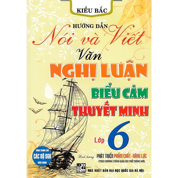 Sách HƯỚNG DẪN NÓI VÀ VIẾT VĂN NGHỊ LUẬN - BIỂU CẢM - THUYẾT MINH LỚP 6 (THEO CHƯƠNG TRÌNH GIÁO DỤC PHỔ THÔNG MỚI)