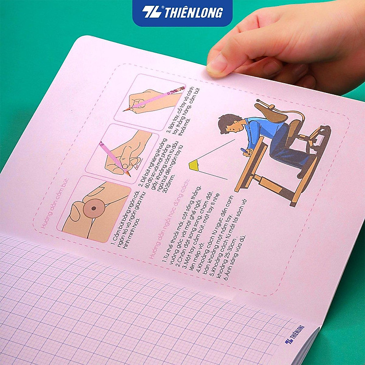Tập học sinh chống lem 48 trang 4 ô ly vuông 2.5mm 120gsm Thiên Long NB-119/AK - Ảnh 2