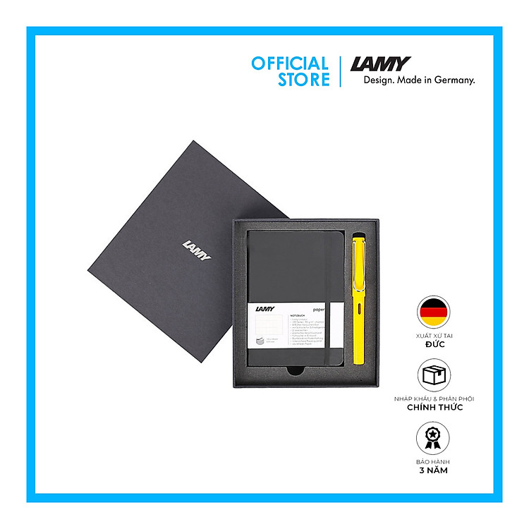 Bộ Sổ Lamy A6 Softcover Black + Bút Lamy Safari Yellow