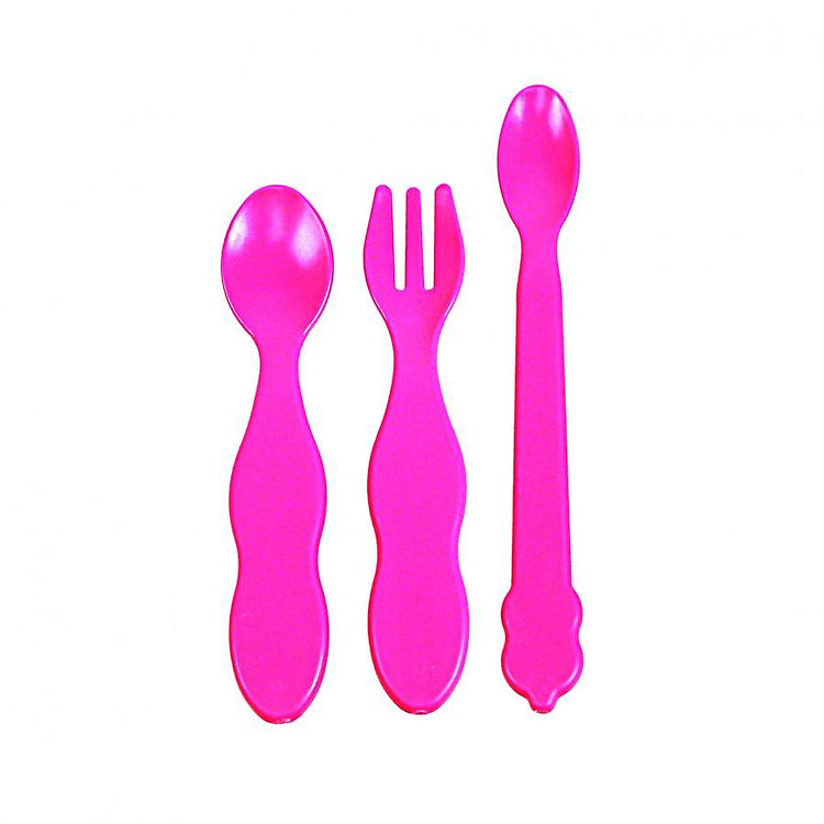 Bộ thìa dĩa ăn dặm an toàn cho bé - Set thìa & dĩa 3 món UINLUI