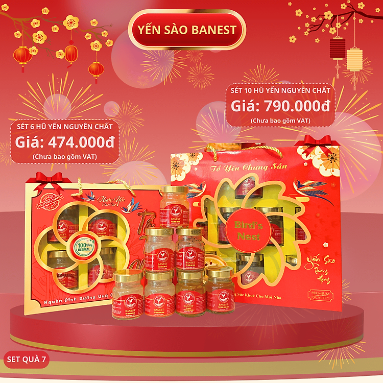 Sét Quà Tặng Yến Hũ 70ml Nguyên chất dành Biêú Tặng có HOÁ ĐƠN ĐỎ cho DN - Yến Sào BaNest