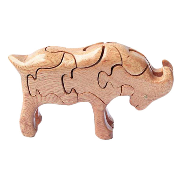 Lắp Ráp Con Thú Gỗ Cho Bé Phát Triển Tư Duy, Trí Tuệ - Tê Giác