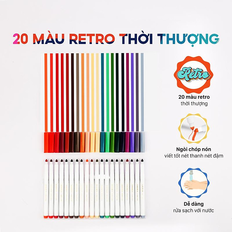 Bút Lông Màu Rửa Được Colokit SWM-C009 (Hộp 20 chiếc) - Ảnh 6