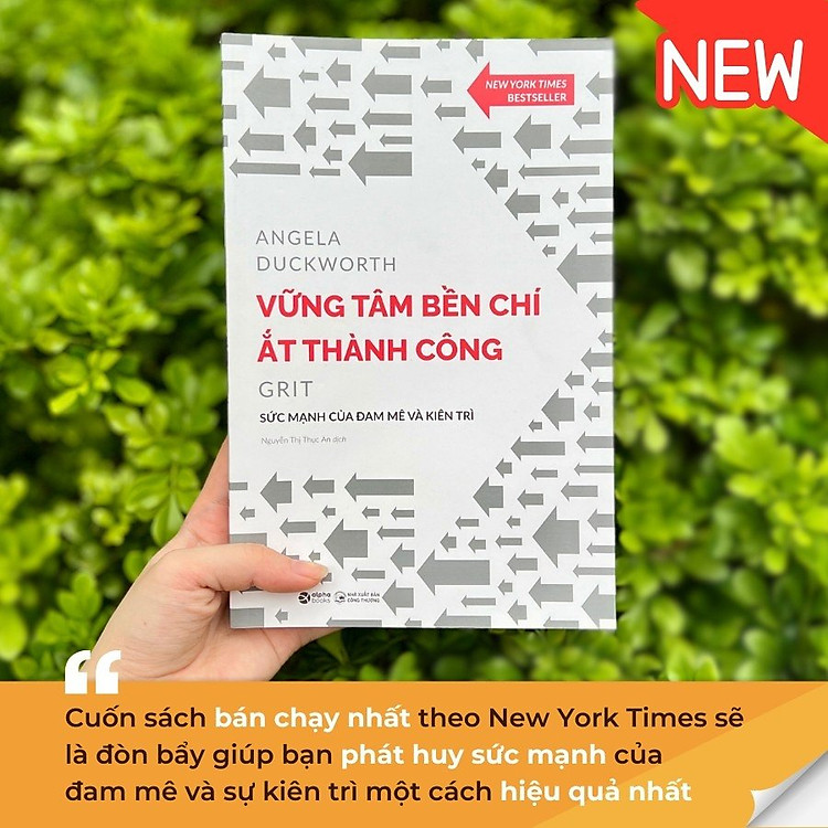GRIT - VỮNG TÂM BỀN CHÍ ẮT THÀNH CÔNG - Angela Duckworth - Nguyễn Thị Thục An dịch - Alpha Books - NXB Lao Động Xã Hội