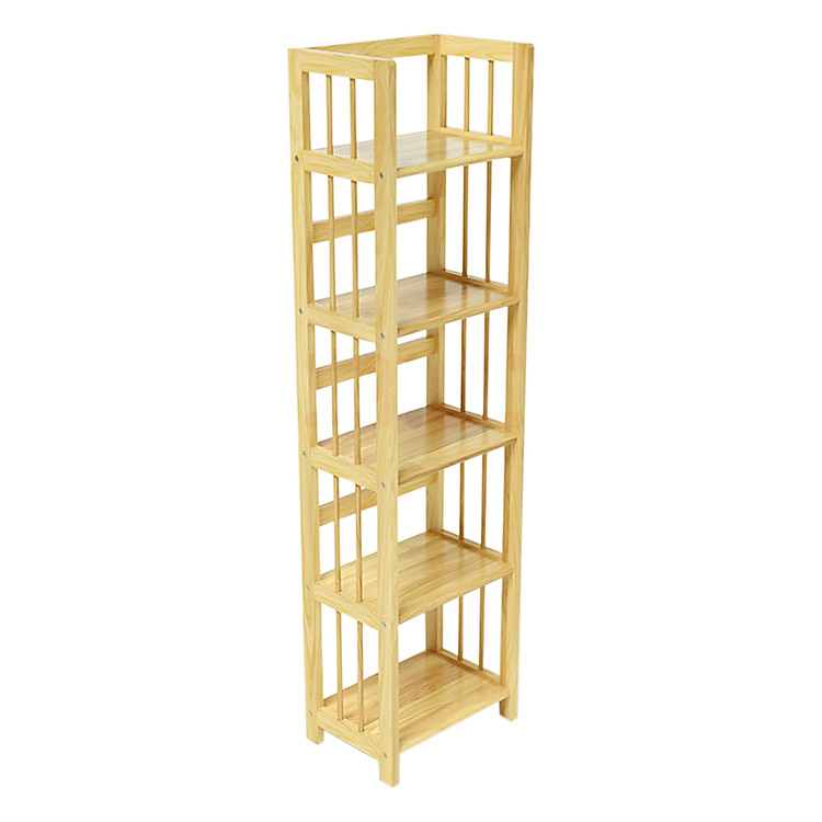 Kệ Sách 5 Tầng Gỗ Cao Su IBIE HB540RN (40cm) - Màu Tự Nhiên
