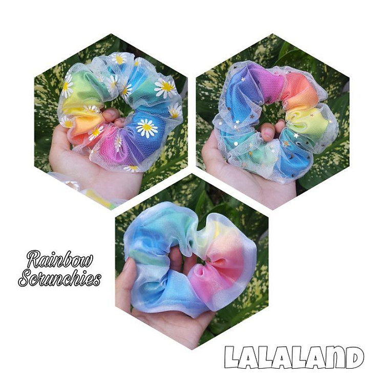 Dây buộc tóc SCRUNCHIES CẦU VỒNG