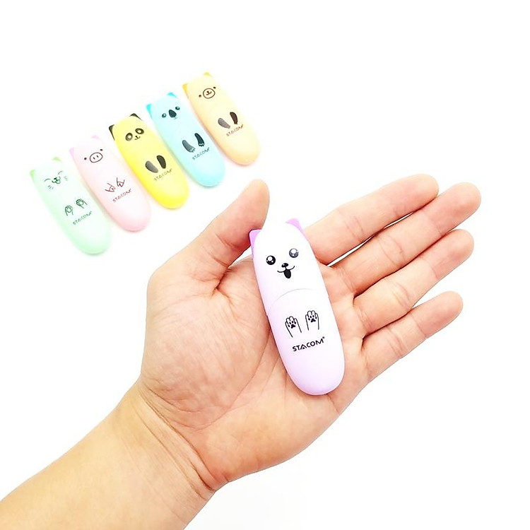Bút Dạ Quang Pastel Mini Stacom VHL001 (6 chiếc) - Ảnh 4