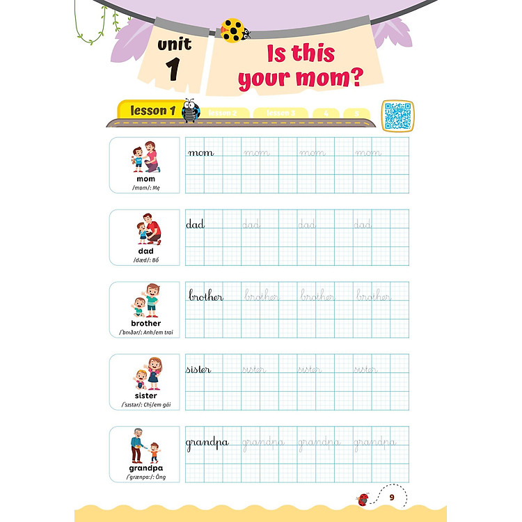 Luyện Viết Chữ Đẹp Từ Vựng Tiếng Anh Family And Friends - National Edition 2 - Ảnh 6