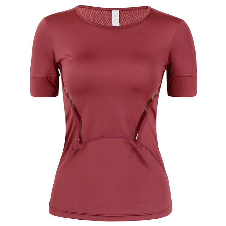 Áo thun thể thao body tập gym yoga nữ đỏ sọc