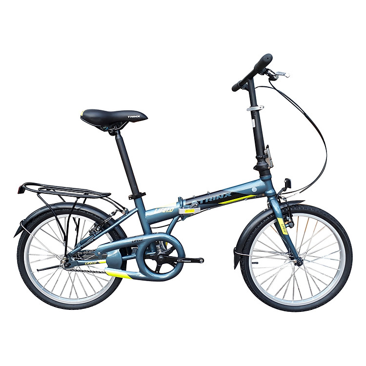 Xe Đạp Gấp LIFE 1.0 2018 - Xám Đen Phối Vàng