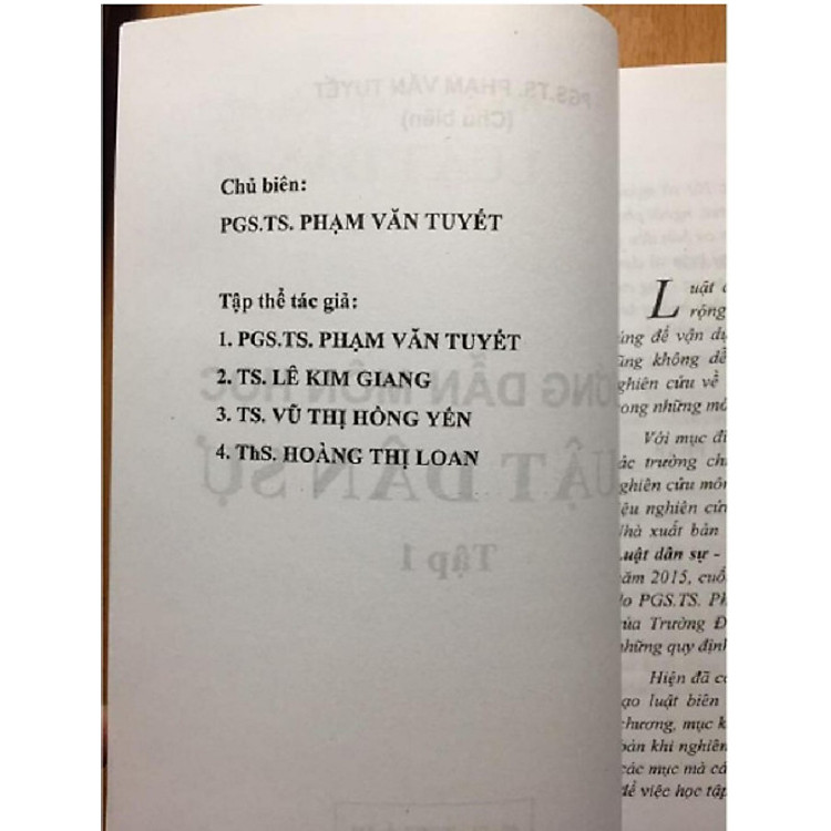 Hướng Dẫn Môn Học Luật Dân Sự (Tập 1) - Ảnh 2