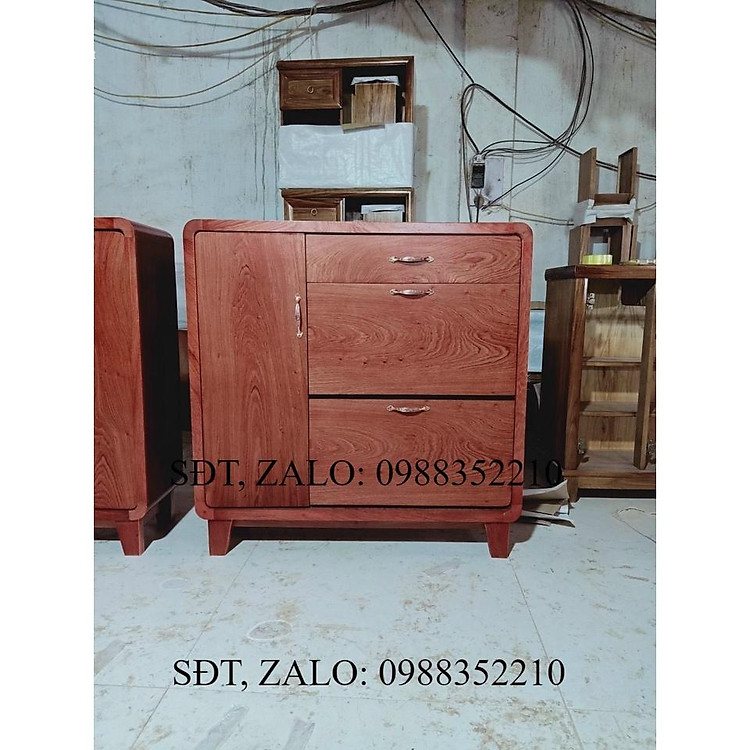 Tủ giày thông minh gỗ hương đá 100cm