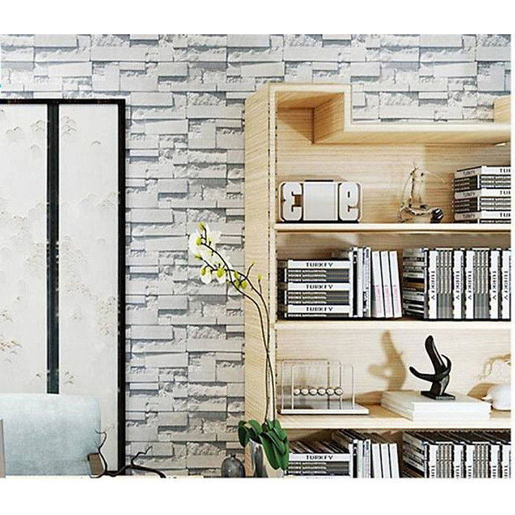 5M Giấy Dán Tường - Decal dán tường - Gạch Trắng