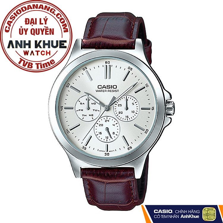 Đồng hồ nam dây da Casio Standard chính hãng Anh Khuê MTP-V300L-7AUDF (41mm)