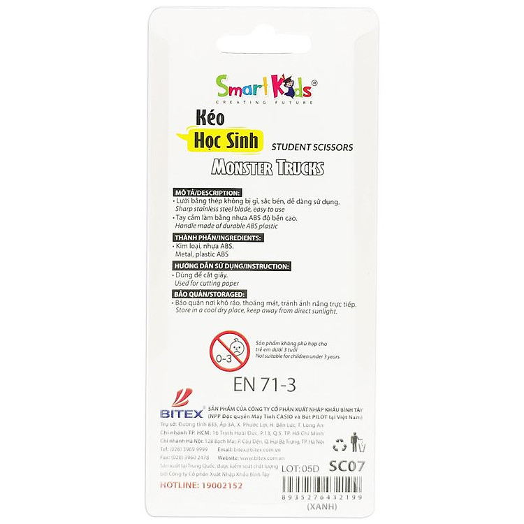 Kéo Học Sinh Monster Truck SC07 - Xanh Dương - Ảnh 5
