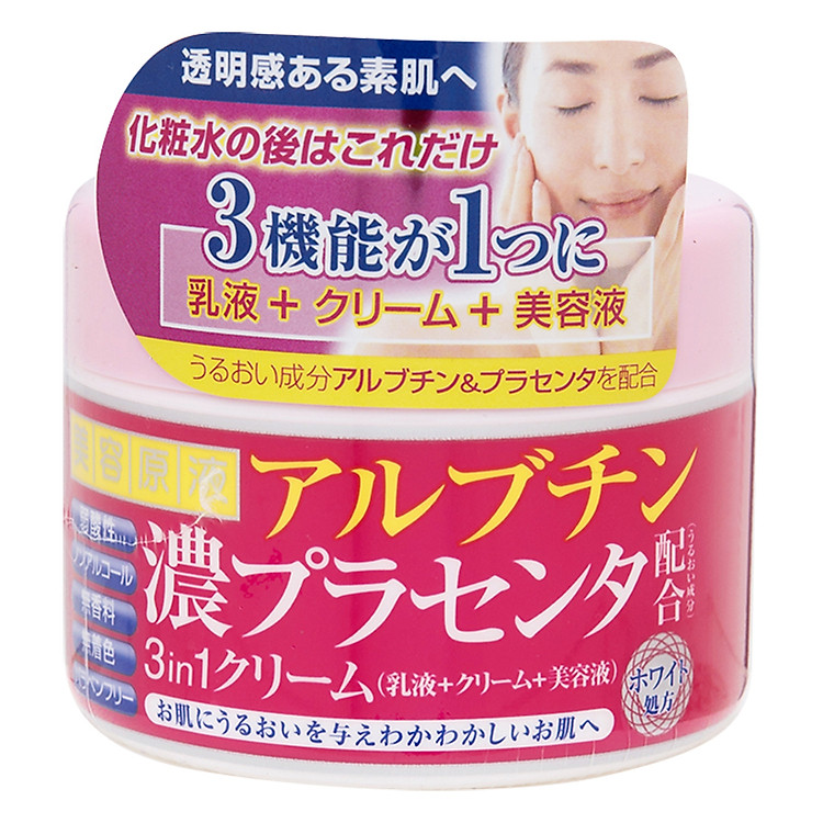 Kem Dưỡng Ẩm Làm Trắng Da Nhau Thai Ngựa Cosmetex Roland Biyougeneki 3In1 Cream Ap (180g)
