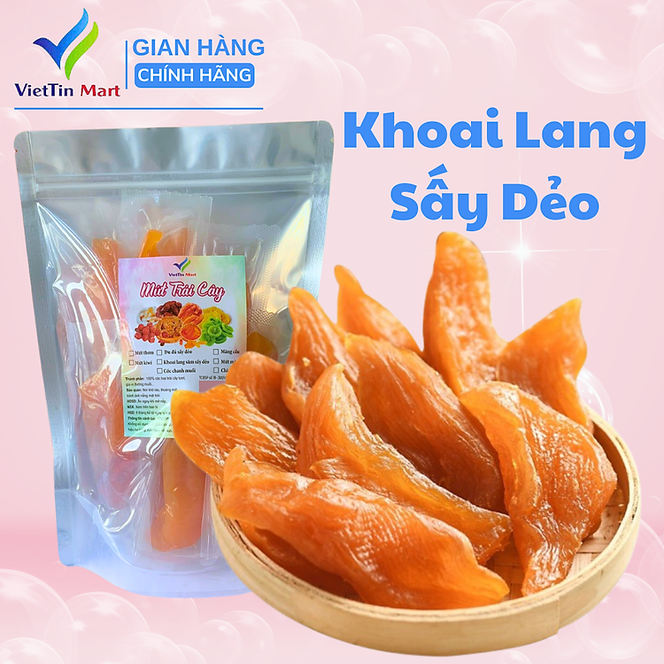Khoai Lang Mật Sấy Dẻo Không Đường 500g VietTin Mart