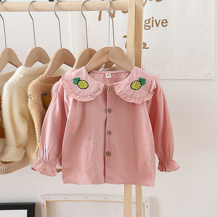 Áo sơ mi trái thơm bé gái