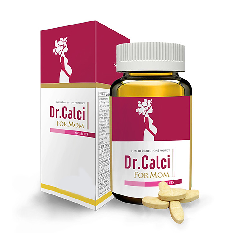 Thực phẩm chức năng Dr.Calci for Mom viên uống bổ sung Canxi hữu cơ từ Tảo Biển Đỏ cho bà bầu - không gây táo bón