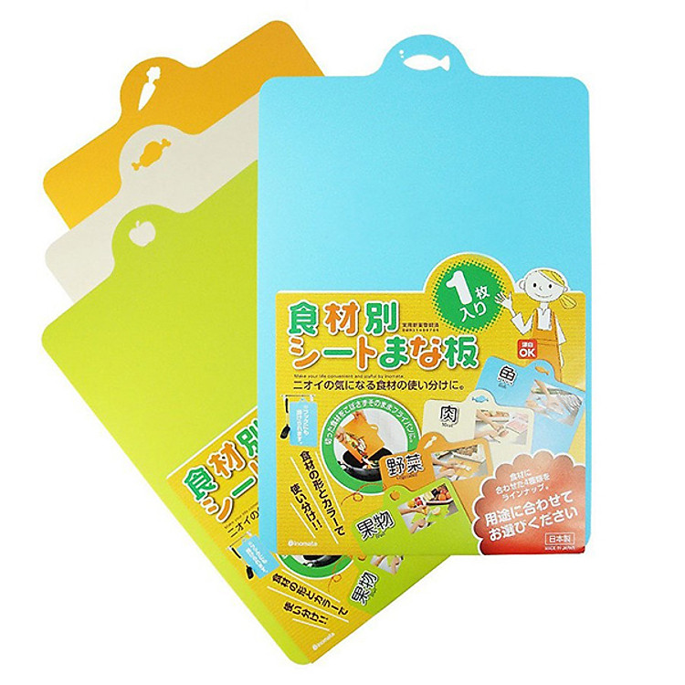 Set 4 thớt dẻo thái rau củ, thịt, cá nội địa Nhật Bản