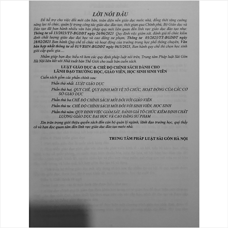 Luật Giáo Dục - Chế Độ Chính sách Dành Cho Lãnh Đạo Trường Học, Giáo Viên, Học Sinh Sinh Viên - Ảnh 3